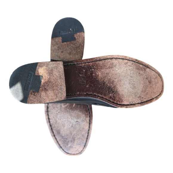 Cole Haan Black Leather Tassled Loafers Size 11 Men's Shoes - Picture 6 of 11